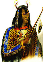 Noapeh Assiniboin Indian, 1833, bodmer
