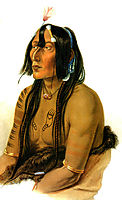 Psihdja Sahpa, Yanktonian Indian, 1833, bodmer