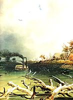 Snags on the Missouri River, 1833, bodmer
