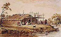Summerhouse of Wahpeton, 1832, bodmer