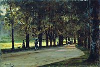 Alley in the park, Liechtenstein, 1889, bogolyubov