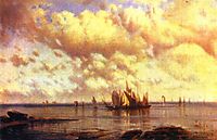 Sailboats in the bay, 1860, bogolyubov