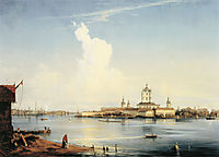 Smolny as seen from Bolshaya Okhta, 1852, bogolyubov