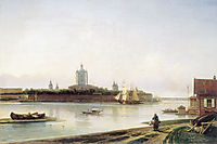Smolny as seen from Bolshaya Okhta, c.1870, bogolyubov