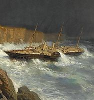 Wreck of Livadia (fragment), 1878, bogolyubov