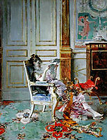 Girl Reading in a Salon , 1876, boldini