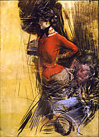 Lady in Red Coat, 1878, boldini