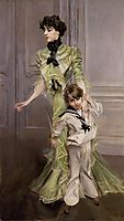 Madame Georges Hugo and her son Jean , 1898, boldini