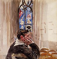 Portrait of a Man in Church, 1900, boldini