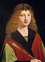 Portrait of a Youth Holding an Arrow, 1510, boltraffio