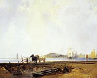 Landscape near Quilleboeuf, c.1825, bonington