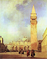 Piazza San Marco, Venice, 1827, bonington