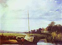 River Scene in France, c.1825, bonington