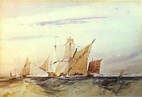 Shipping Off the Coast of Kent, 1825, bonington