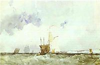Vessels in a Choppy Sea, c.1824, bonington
