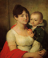 Portrait of an unknown with a child, borovikovsky