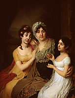 Portrait of A.I. Bezborodko with daughters, 1803, borovikovsky
