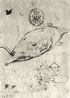 Turtle and a winged demon, bosch