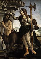 Pallas and the Centaur, 1482, botticelli