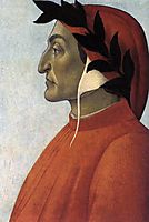 Portrait of Dante, 1495, botticelli