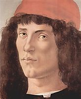 Portrait of a young man with red cap, c.1474, botticelli