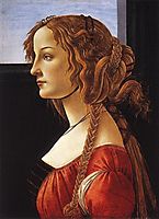 Portrait of a young woman, 1480-85, botticelli