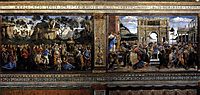 Scene from the Life of Moses (Scenes on the left), 1482, botticelli