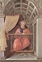 St. Augustine in his cell, 1490, botticelli