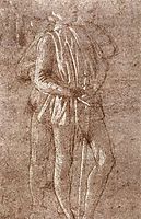 Study of two standing figures, 1475, botticelli