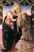 Virgin and Child with an Angel, 1467-68, botticelli