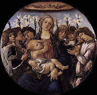 Virgin and Child with eight angels, 1478, botticelli