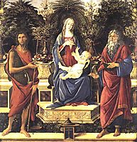 The Virgin and Child Enthroned, 1484, botticelli