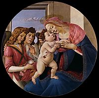 Virgin and Child with Two Angels, 1490, botticelli