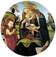 Virgin and Child with the Infant St. John the Baptistbetween, 1500, botticelli