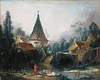 Landscape near Beauvais  early , 1740, boucher
