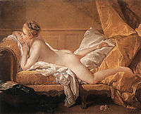 Nude on a Sofa, Portrait of Marie-Louise O-Murphy, 1752, boucher