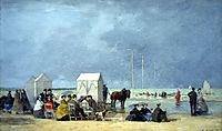Bathing time at Deauville, boudin