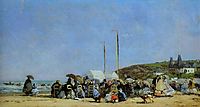 Beach Scene, Trouville, 1864, boudin