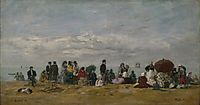 The Beach at Trouville, boudin