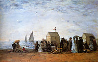 The beach at Trouville, 1864, boudin