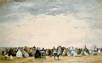 The Beach at Trouville, 1865, boudin