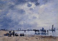Berck, the Arrival of the Fishing Boats, boudin