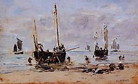Berck, Fishermen at Low Tide, 18, boudin