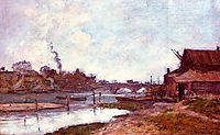 Bridge on the River Touques at Deauville, boudin
