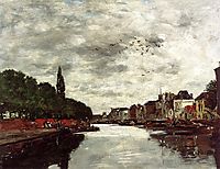 Canal near Brussels, 1871, boudin