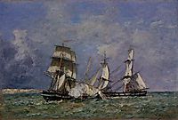 The Capture of the -Petit Rodeur-, 1878, boudin