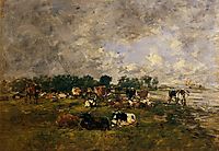 Cows in the Fields, c.1894, boudin