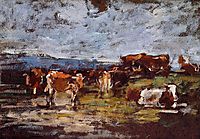 Cows in a Pasture, c.1883, boudin