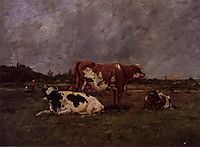Cows in Pasture, c.1883, boudin
