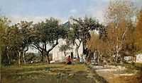 Fervaques, garden and house of Mr. Jacquette, 1877, boudin
